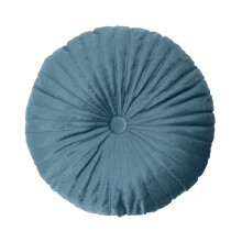 Coussin décoratif rond 15" en velours, petit coussin décoratif citrouille pour salon, canapé ou lit