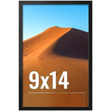Cadre photo noir 9x14 avec plexiglas HD – Affichage vertical/horizontal, compatible avec les affiches 9x14