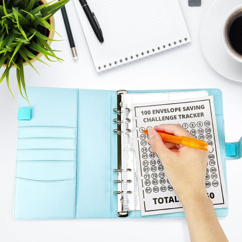 Money Saving Challenge Binder with Budget and Cash 1