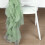 BalsaCircle10Sage Green Premium Solid Curling Chiffon Chair Bowes Slipcovers 4