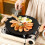 Κορεάτικο στυλ BBQ Grill Pan για εστία, μεγάλο τηγάνι ψησίματος για κάμπινγκ, 6