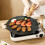 Κορεάτικο στυλ BBQ Grill Pan για εστία, μεγάλο τηγάνι ψησίματος για κάμπινγκ, 7