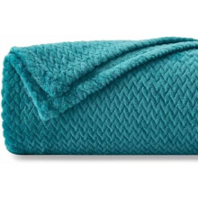 Dark Blue Flannel Fleece Throw Blanket