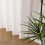 Cortinas brancas em imitação de linho, 40x84 polegadas, 2 painéis. 3