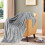 Κουβέρτα Fleece King Size 90x108 ίντσες ανοιχτό γκρι 4