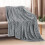 Κουβέρτα Fleece King Size 90x108 ίντσες ανοιχτό γκρι 3