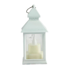 5,6 inch vintage LED-kaarslantaarn, IP44 waterdicht, op batterijen werkende hang-/tafellamp voor veranda, buitendecoratie – 1 stuk