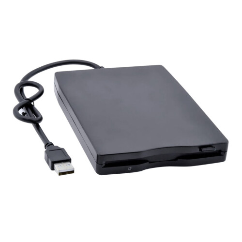 1Pcs Black Plastic External Floppy Disk Drive for Laptop Data Transfer Usb 2.0 2