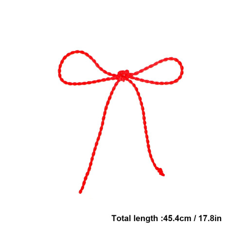 Cordon de collier tressé rouge de 45 cm (lot de 100) 1