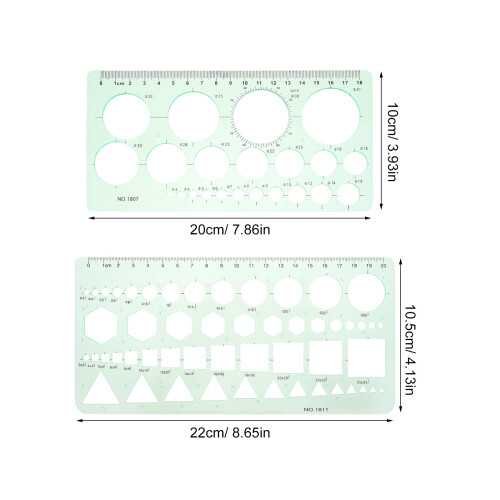 FRCOLOR2Pcs Στένσιλ για Καταγραφή σε Ημερολόγιο, Πρότυπο Κυκλικού Κλειδιού, Στυλό, 1