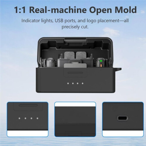 For  Mic 3 Microphone Charging Case Drop-Proof Shock-Absorbing Protective Case