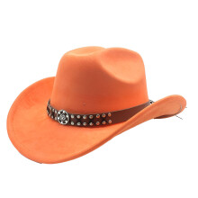 Dameshoeden, ideaal voor exotische stijlen. Herenhoeden, laten je unieke persoonlijkheid zien. Cowboyhoeden, oranje.