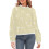 gelber Damen-Strickpullover mit langen Ärmeln und Rundhalsausschnitt 1