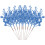 FRCOLOR 10Pack Foam Blue Christmas Tree Picks for Decorative Items 1