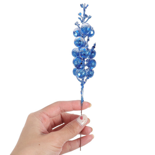 FRCOLOR 10Pack Foam Blue Christmas Tree Picks for Decorative Items 2