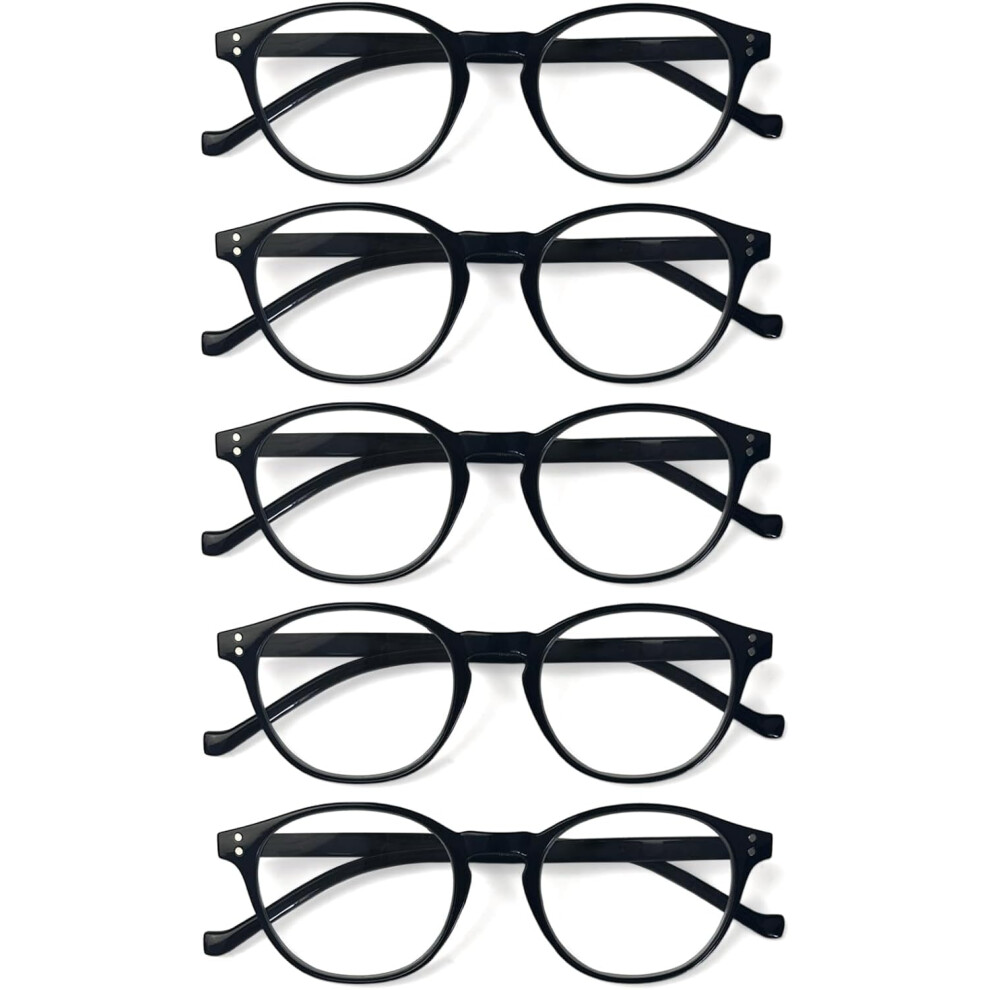 Reading Glasses Spring Hinge Black/Tortoise 3 Pack