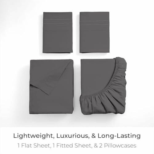 Microfiber Queen Sheet Set 4-Piece Deep Pocket 1