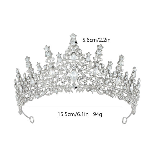 Tiara de Rainha em Strass Dourado e Roxo 1
