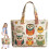 Τσάντα Tote YOCBZ Spring – Τσάντα Tote από καμβά Hello Spring Cat Owl για γυναίκες, δώρο για λάτρεις 3