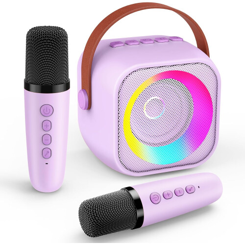Kids Karaoke Machine with 2 Microphones Purple