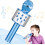 Blue Handheld Wireless Karaoke Microphone 1