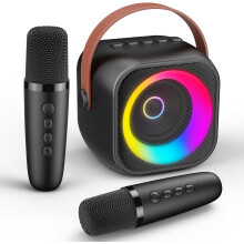 Kids Karaoke Machine with 2 Microphones Black
