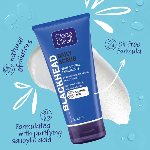 Clean & Clear Blackhead Clearing Daily Scrub, 150 ml 1