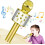 Gold Handheld Wireless Karaoke Microphone 1