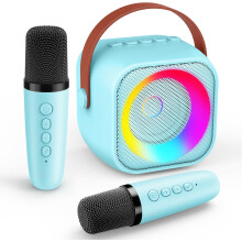 Kids Karaoke Machine with 2 Microphones Blue