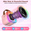 Kids Karaoke Machine with 2 Microphones Pink 3