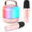 Portable Pink Karaoke Machine with Dual Microphones 1