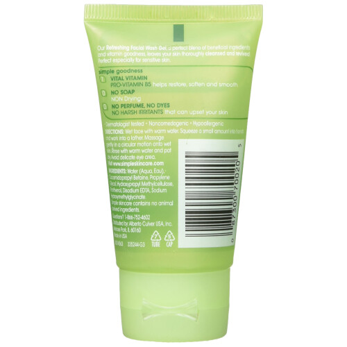 Simple Simple Refreshing Facial Wash Gel 1.7Oz (3 Pack) 1