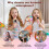 Kids Karaoke Machine with 2 Microphones Pink 2