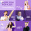 Mini Karaoke Machine with Dual Mics Purple 4
