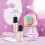 Kids Karaoke Machine with 2 Microphones LED Beige 5
