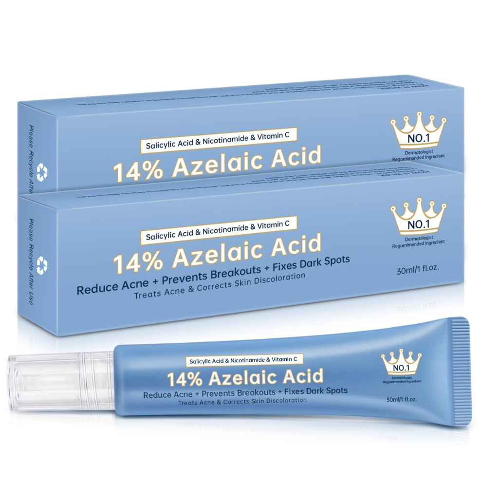 Bechoicen Cream/Dark Azelaic Acid Face Serum For Redness Relief, Spots,Azelaic Acid Acne With Niacinamide & Vitamin C,Acid 14% Facial Serum Balance Excess
