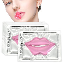 5 Pcs Collagen Crystal Lip Mask, Overnight Moisturizing Mask for Soft Smooth Lips, Resist Aging, Exfoliate Skin, Lip Covers for Sunbed, Prevent