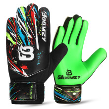 BOOMZY Soccer Goalie Gloves for Kids Boys Children, Youth & Adult Football Goalkeeper Gloves with Double Wrist Protection (Green Fluorescent, Size 8