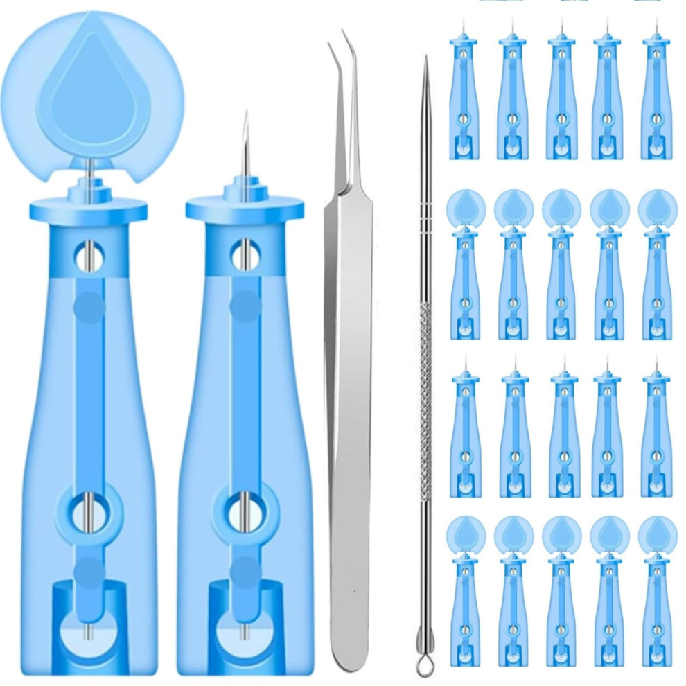 Aelmiyw 102Pcs Sterile Needles For Pimples, Disposable Acne Pimple Popper Needle Kits For Blackhead And Blemish Remover, Practical Acne Pimple Needles For