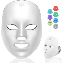 LED Face Mask, Red Light Therapy for Face, 7-Colour Photon Therapy, Anti-Ageing & Skin Tightening, Daily Red Light Facial Rejuvenation