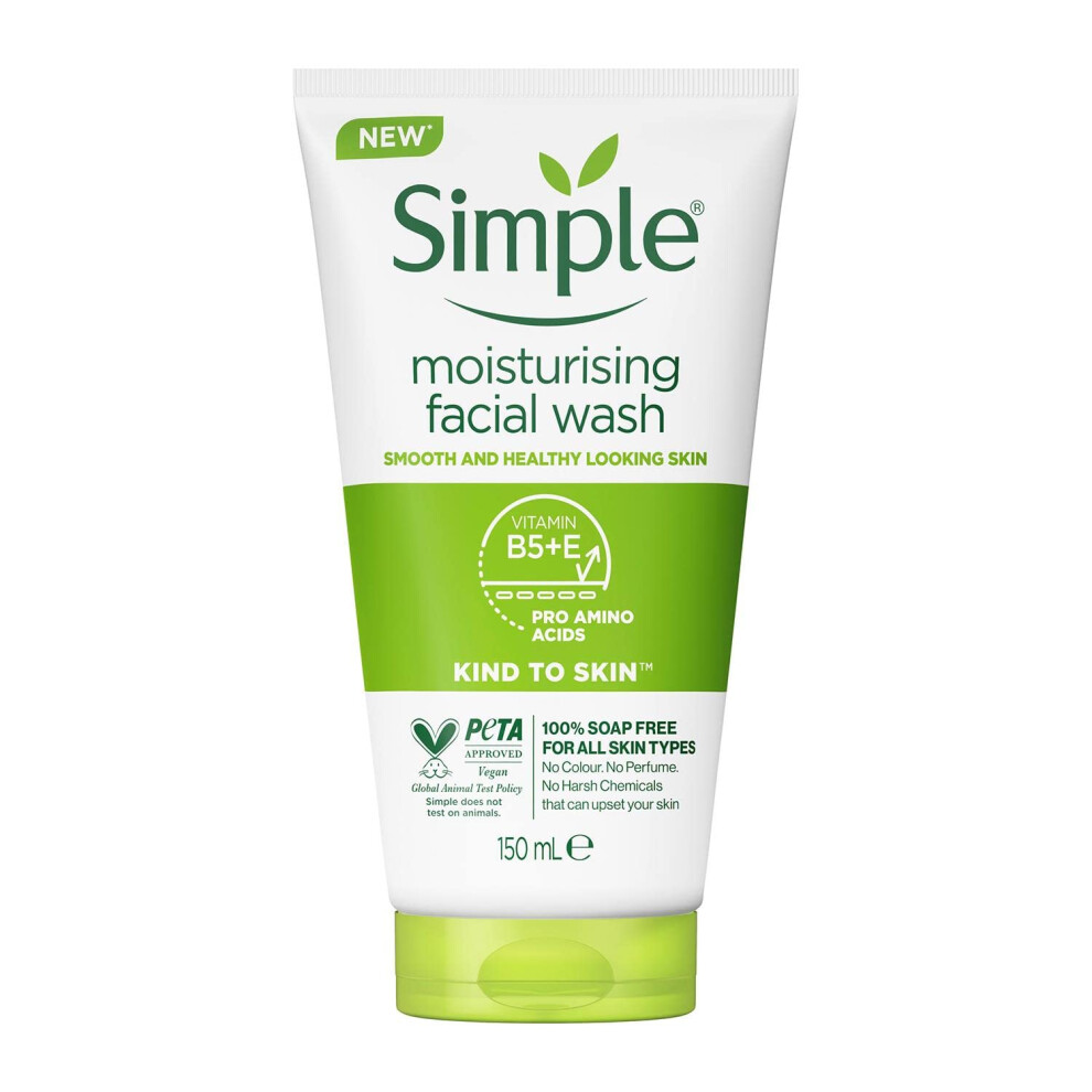Photos - Facial / Body Cleansing Product Simple Kind To Skin Moisturising Facial Wash 150 ml SIM27