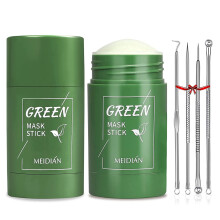 Fenshine 2 Pack Green Tea Purifying Clay Stick Mask, Green Tea Cleansing Mask Blackhead Remover, Face Moisturizes Oil Control Deep Clean Pore for