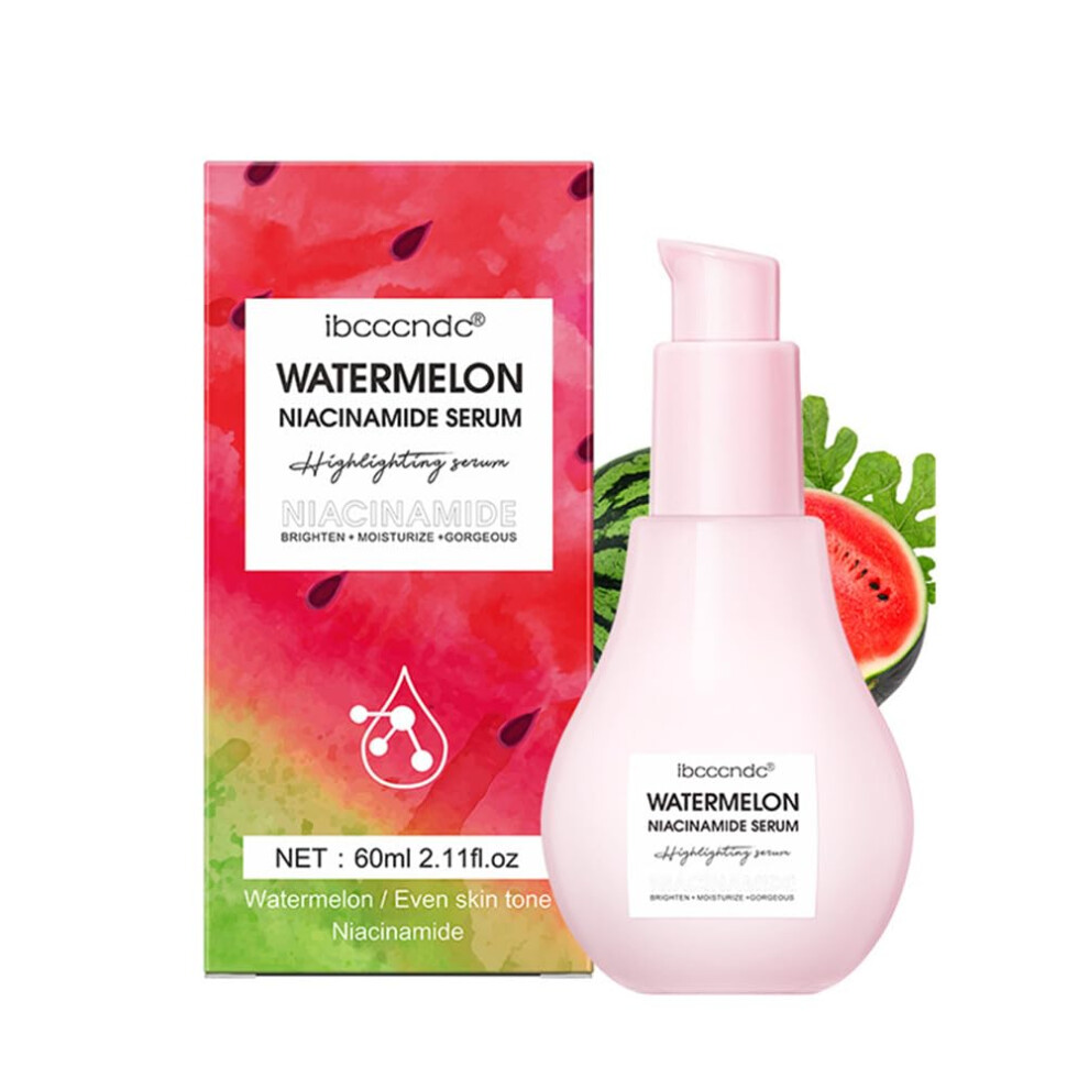 Gcdat Watermelon Glow Niacinamide Dew Drops Highlighting Serum, Glow Recipe Watermelon Hydrating Serum With Hyaluronic Acid, Brighten, Moisturizing,