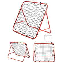 Football Rebounder Net Kids Rebound Net Kickback Aid Target Goal Soccer Training Equipment for Children Garden Outdoor (RED 65X 65CM)