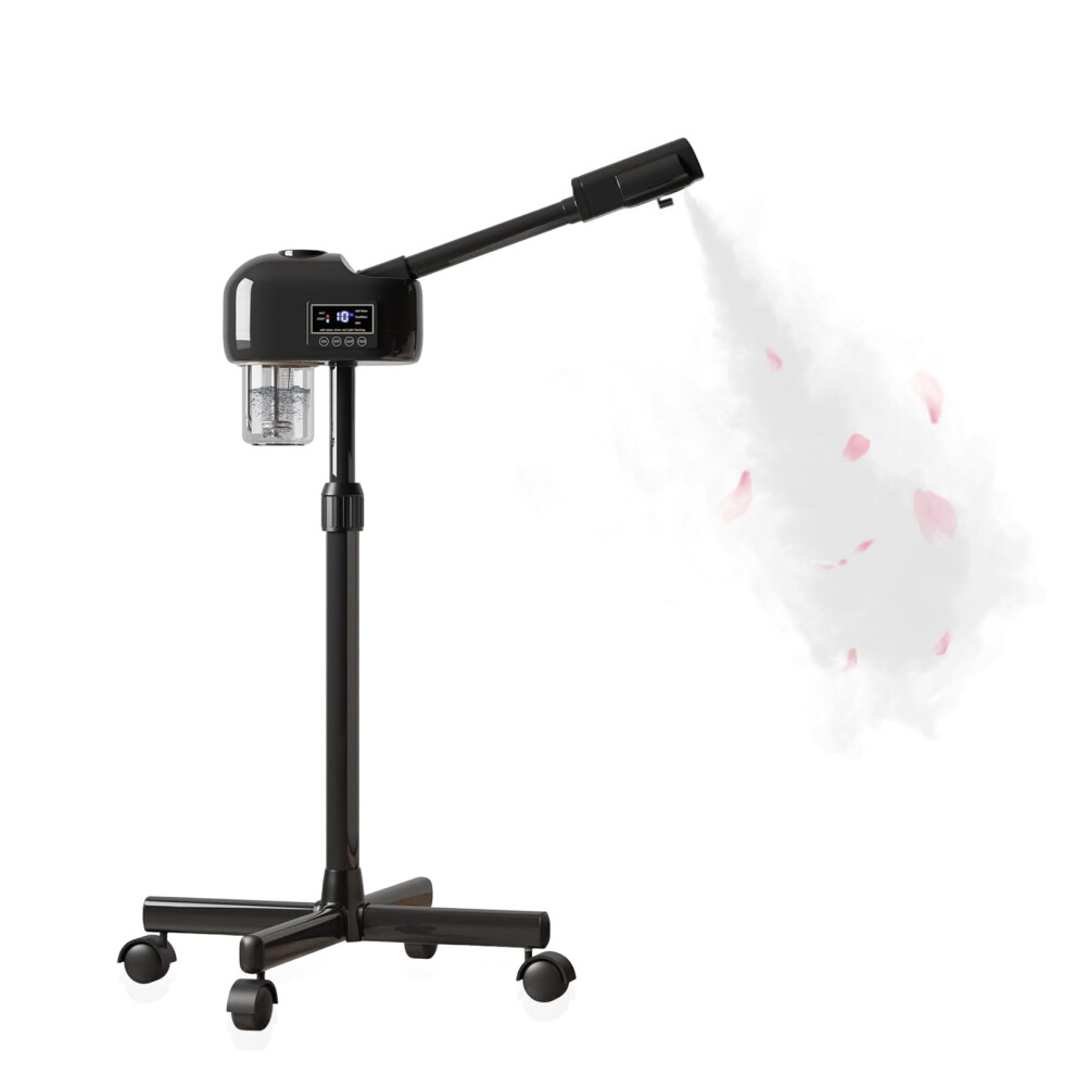 Hovinke Professional Facial Steamer For Estheticians, Hot Mist & Ionic Ozone, Vaporizador Facial Profesional Steamer On Wheels For Home Use & Spa