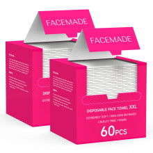 Disposable Face Towels XXL, 120 Count 12" ? 12", Clean Face Towel for Makeup Remove and Clean Skin, USDA Certified 100% Biobased Face Wipes, Super