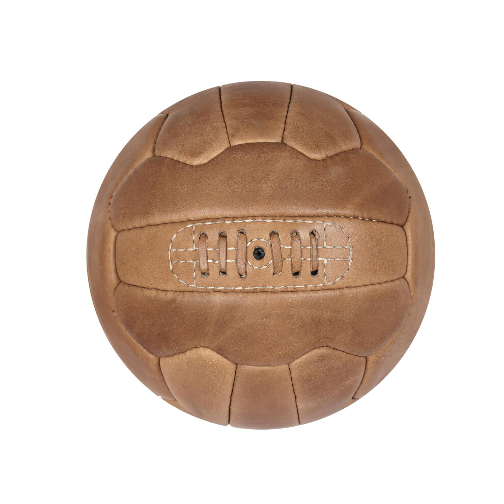 Photos - Football FNine Sports Antique Leather Balls, Vintage Balls Hand Made, (Football Light Brown)