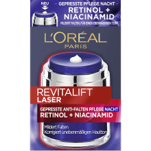 L'Or?al Paris Pressed Anti-Wrinkle Night Cream with Retinol and Niacinamide, Night Cream for Wrinkles and Even Complexion, Revitalift Laser, 50 ml