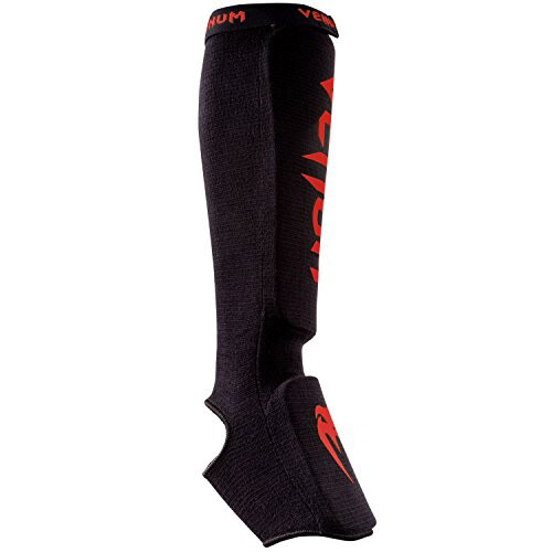 Venum, Kontact Shin Guards, Men's, M, Black/Red 2