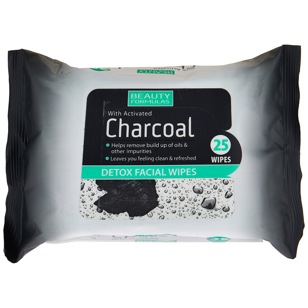 Beauty Formulas Facial Wipes Charcoal Detox